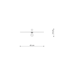 Kinkiet / Lampa sufitowa SIRKEL 45 czarny (TH.142) - Thoro Lighting