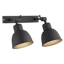 kinkiet 2 pł. EUFRAT czarny 2 x E27/60W ARGON 679