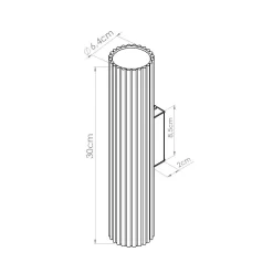 Kinkiet ze ściemniaczem Push Dimm/DALI2IVAR burgund LED 3000K (TH.606) - Thoro Lighting