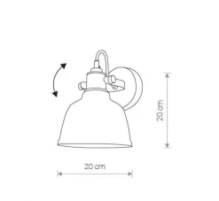 KINKIET AMALFI I SMOKED | DYMIONE SZKŁO (9154) - Nowodvorski