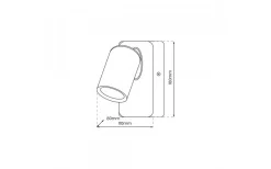 Kinkiet Andy czarny (ML9943) - Milagro