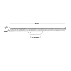 Kinkiet Aqua 66,5 cm czarny IP44 LED CCT (LP-987/1W M BK) - Light Prestige