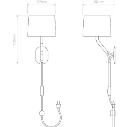 Kinkiet Arbor Plug-In (1479001) - Astro Lighting