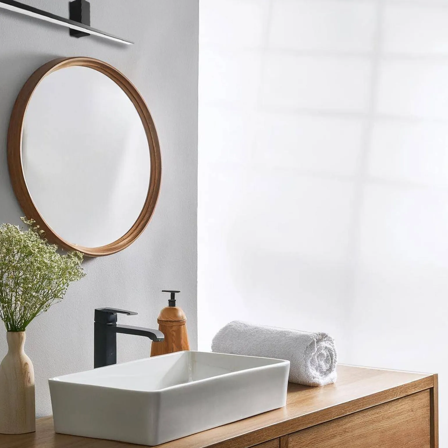 Kinkiet Artemis Black 13,8W LED 60cm 4000K IP44 (ML1019) - Milagro