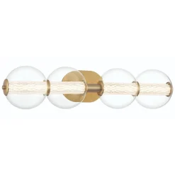 Kinkiet Atomo - 4 źródła światła - Szczotkowane złoto (QN-ATOMO-4W-BG) - Quintiesse