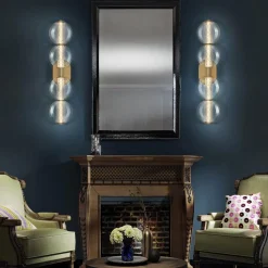 Kinkiet Atomo - 4 źródła światła - Szczotkowane złoto (QN-ATOMO-4W-BG) - Quintiesse