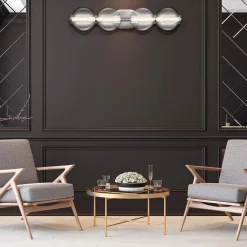 Kinkiet Atomo - 4 źródła światła - Polerowany chrom (QN-ATOMO-4W-PC) - Quintiesse