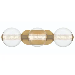 Kinkiet Atomo - 3 źródła światła - Szczotkowane złoto (QN-ATOMO-3W-BG) - Quintiesse