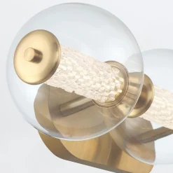 Kinkiet Atomo - 3 źródła światła - Szczotkowane złoto (QN-ATOMO-3W-BG) - Quintiesse