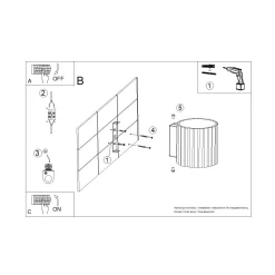 Kinkiet AURA czarny G9 (SL.1786) - Sollux Lighting