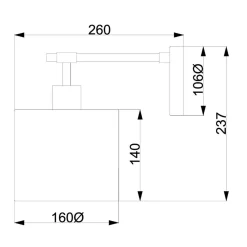Kinkiet Balance (BALANCE1-BKPN) - Elstead Lighting