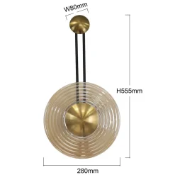 Kinkiet Bell bursztynowy LED CCT (LP-1702/1W AM) - Light Prestige