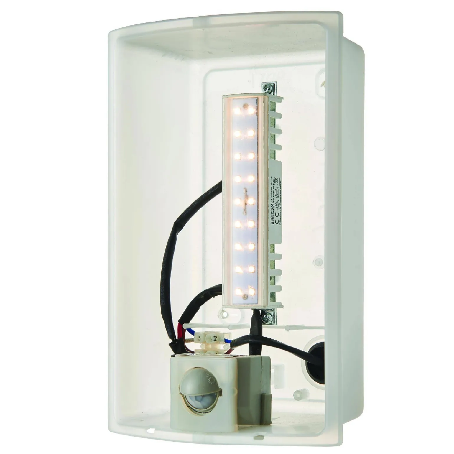 Kinkiet Bianco LED PIR 1lt wall IP44 7W (75931) - Saxby