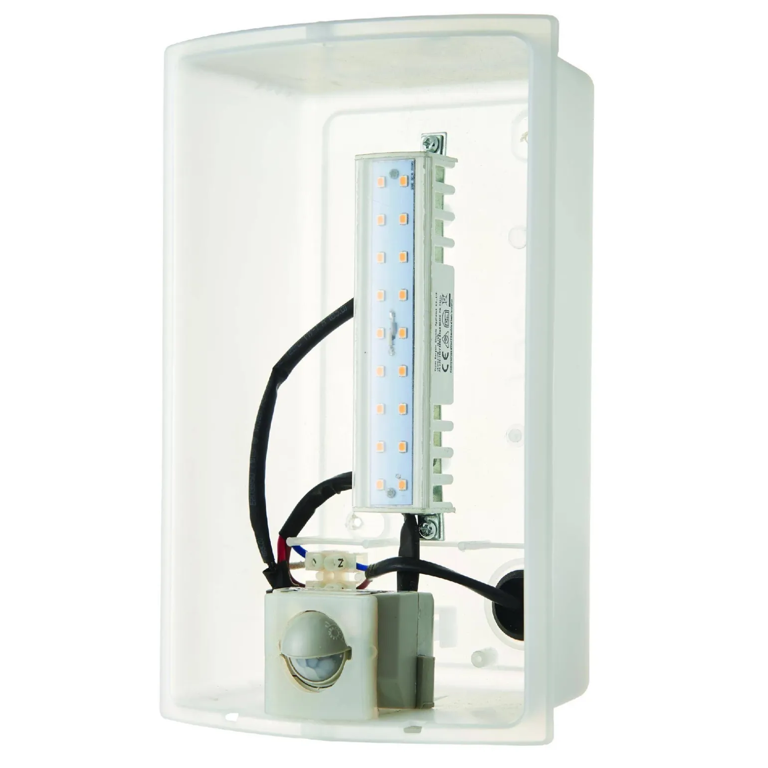 Kinkiet Bianco LED PIR 1lt wall IP44 7W (75931) - Saxby