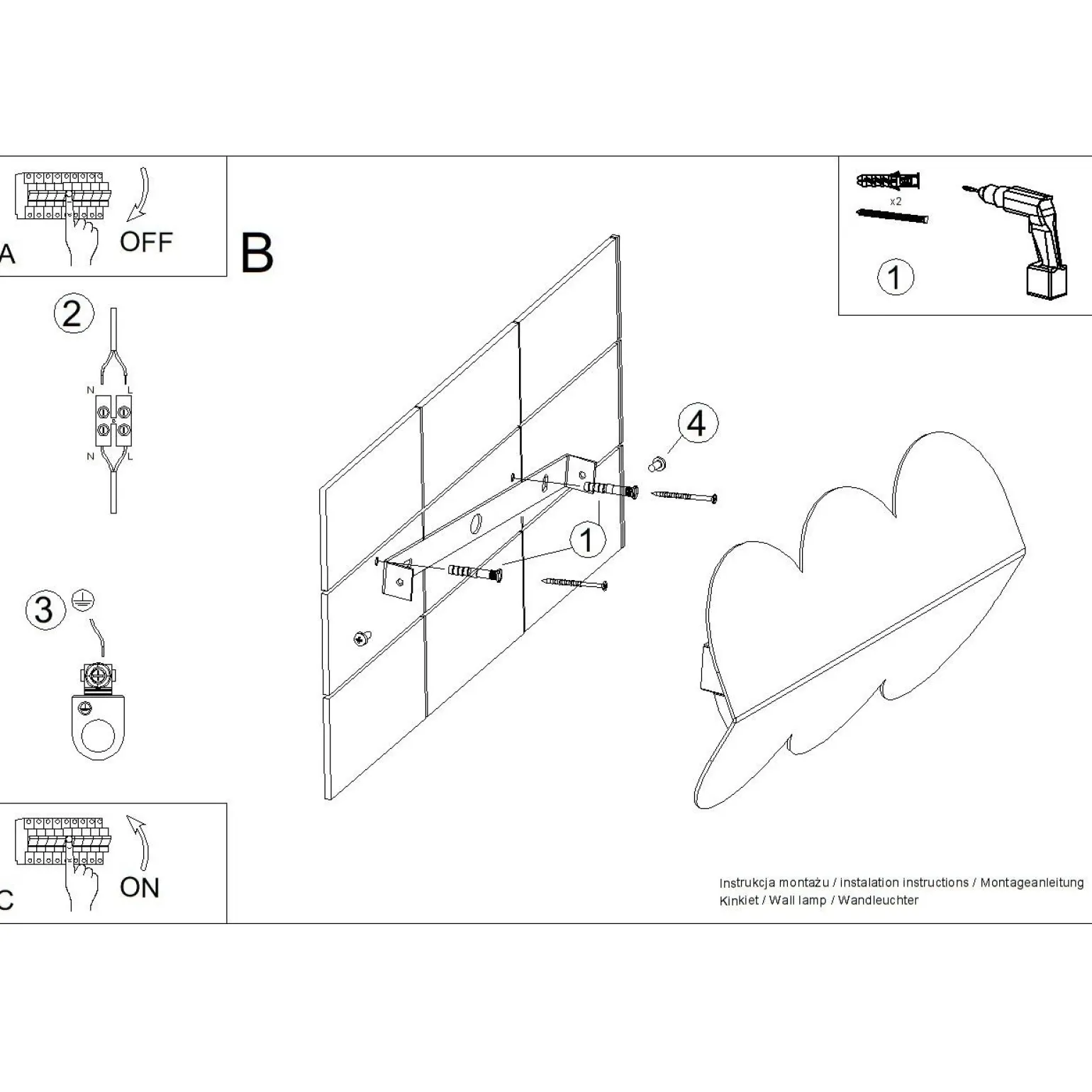 Kinkiet BISCUIT czarny (TH.568) - Thoro Lighting