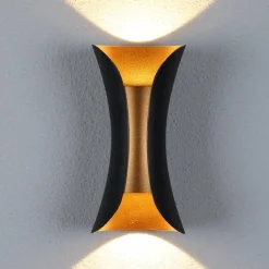 Kinkiet Black-Gold IP65 2x5W 3000K (ABIGALI-KMG2X5WW)