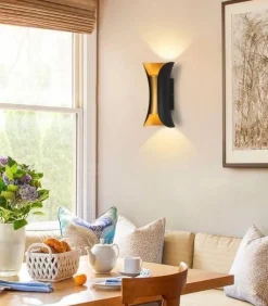 Kinkiet Black-Gold IP65 2x5W 3000K (ABIGALI-KMG2X5WW)