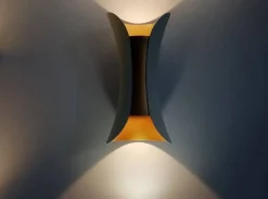 Kinkiet Black-Gold IP65 2x5W 3000K (ABIGALI-KMG2X5WW)