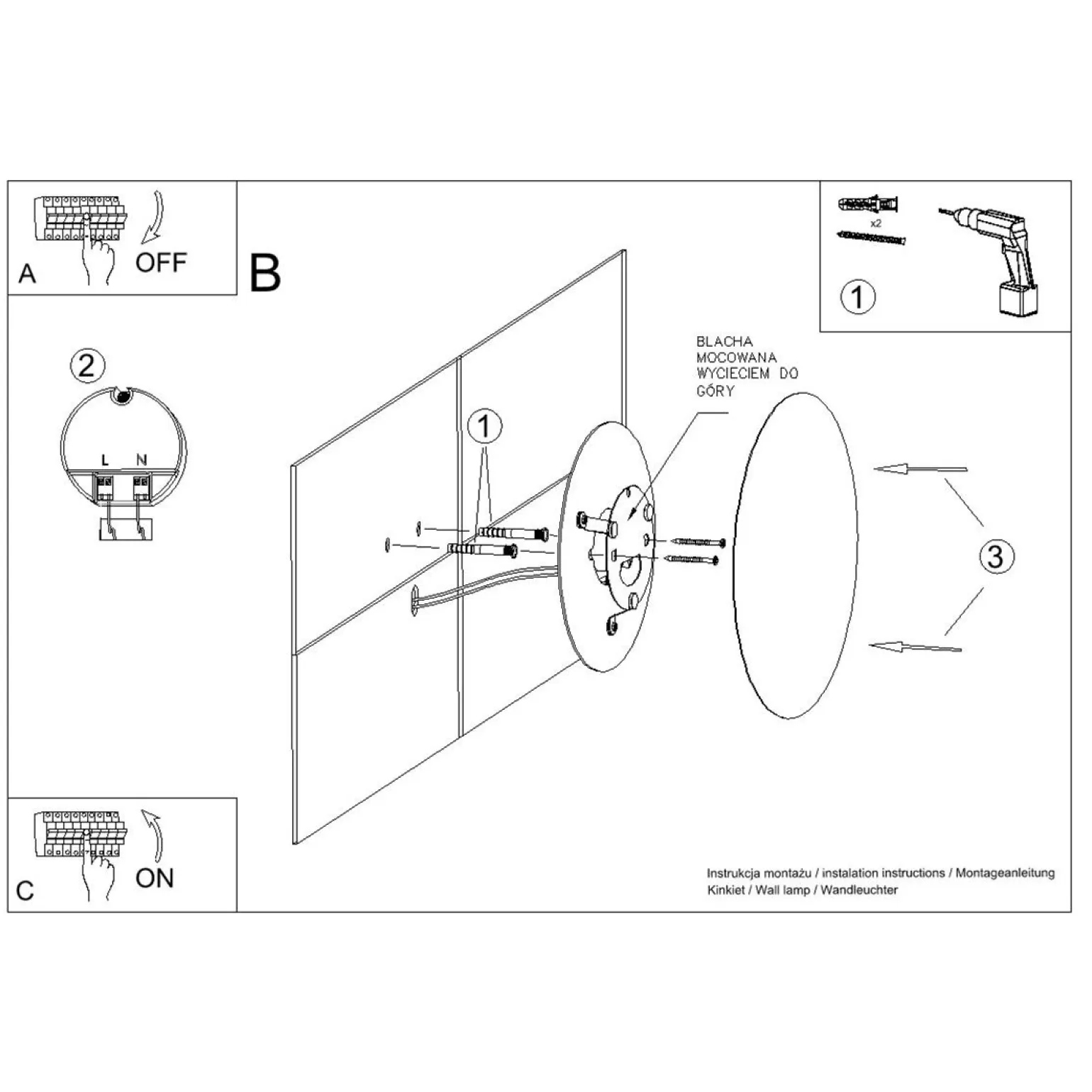 Kinkiet BORGEN złoty LED 3000K (TH.470) - Thoro Lighting