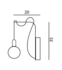 Kinkiet BORNHOLM kol. czarny (67749) Ramko