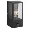 Kinkiet Breton PIR wall Black IP44 28W (94348) - Saxby