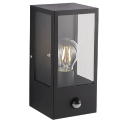 Kinkiet Breton PIR wall Black IP44 28W (94348) - Saxby