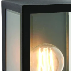 Kinkiet Breton wall Black IP44 28W (78757) - Saxby