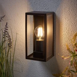 Kinkiet Breton wall Black IP44 28W (78757) - Saxby