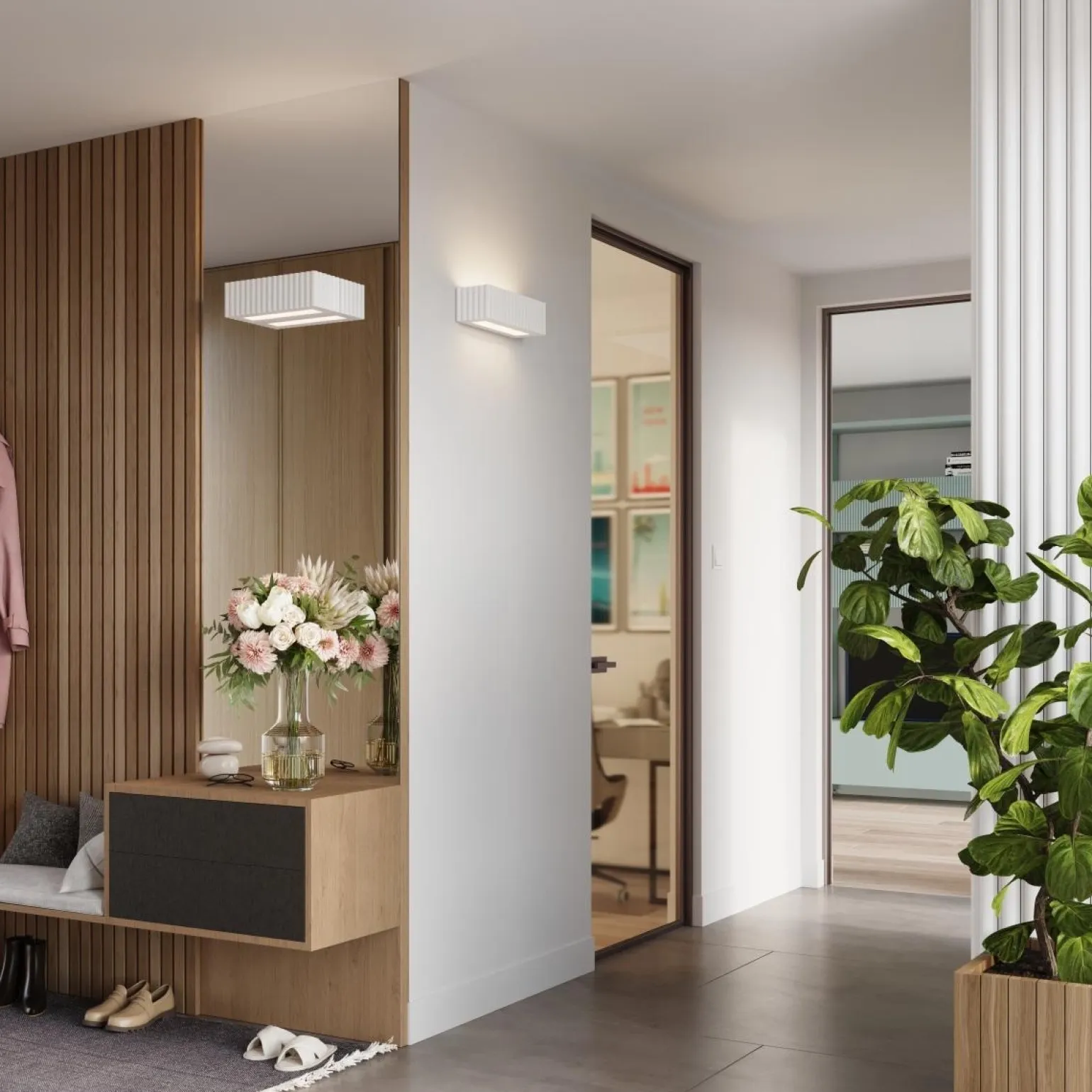 Kinkiet ceramiczny RIGATA biały (SL.1885) - Sollux Lighting