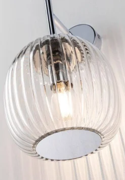 Kinkiet ścienny łazienkowy RUYA E14 max.20W IP44 230V chrom / szkło (PL71140) - PAULMANN