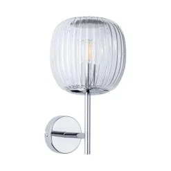 Kinkiet ścienny łazienkowy RUYA E14 max.20W IP44 230V chrom / szkło (PL71140) - PAULMANN