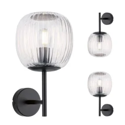 Kinkiet ścienny łazienkowy RUYA E14 max.20W IP44 230V czarny matowy / szkło (PL71144) - PAULMANN