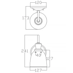 Kinkiet Cora (KL-CORA1-BATH) - Elstead Lighting