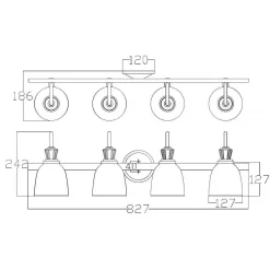 Kinkiet Cora (KL-CORA4-BATH) - Elstead Lighting