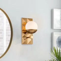 Kinkiet Deco - 1 źródło światła - Lakierowane złoto (QN-DECO-1WB-AB-O) - Quintiesse