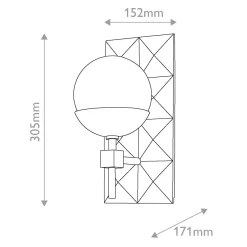 Kinkiet Deco - 1 źródło światła - Lakierowane złoto (QN-DECO-1WB-AB-O) - Quintiesse
