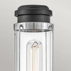 Kinkiet do łazienki Masthead - 1 źródło światła - Polerowany chrom & Czarny (HK-MASTHEAD1-PCBK) - Hinkley