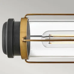Kinkiet do łazienki Masthead - 2 źródła światła - Stary mosiądz & Czarny (HK-MASTHEAD2-HBBK) - Hinkley