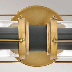 Kinkiet do łazienki Masthead - 2 źródła światła - Stary mosiądz & Czarny (HK-MASTHEAD2-HBBK) - Hinkley