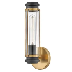 Kinkiet do łazienki Masthead - 1 źródło światła - Stary mosiądz & Czarny (HK-MASTHEAD1-HBBK) - Hinkley