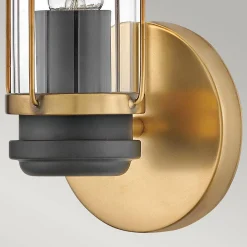 Kinkiet do łazienki Masthead - 1 źródło światła - Stary mosiądz & Czarny (HK-MASTHEAD1-HBBK) - Hinkley