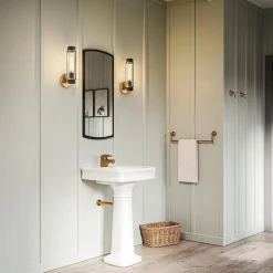 Kinkiet do łazienki Masthead - 1 źródło światła - Stary mosiądz & Czarny (HK-MASTHEAD1-HBBK) - Hinkley