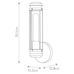 Kinkiet do łazienki Masthead - 1 źródło światła - Stary mosiądz & Czarny (HK-MASTHEAD1-HBBK) - Hinkley