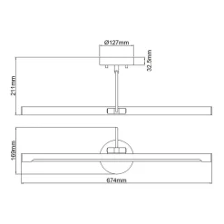 Kinkiet do podświetlenia obrazów Alton (ALTON-PL-L-BB) - Elstead Lighting