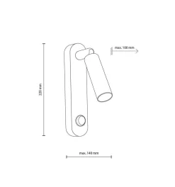 Kinkiet ENZA czarno-złoty (6623) - TK Lighting