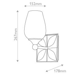 Kinkiet Epsilon - 1 źródło światła - Postarzany mosiądz (QN-EPSILON-1WB-AB-O) - Quintiesse