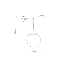 Kinkiet ESME biały 1 PŁ (5388) - TK Lighting