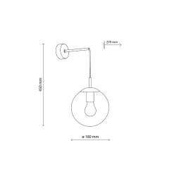 Kinkiet ESME GRAPHITE 1 (5386) - TK Lighting