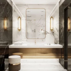 Kinkiet Espada - Szczotkowane złoto (QN-ESPADA-2W-BG) - Quintiesse