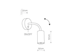 KINKIET EYE FLEX BRASS | MOSIĄDZ S (9067) - Nowodvorski